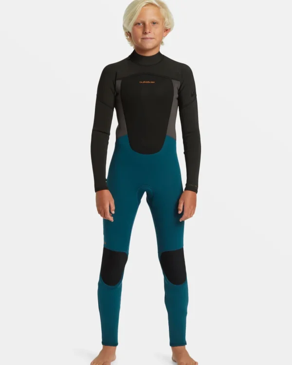 Quiksilver Wetsuits>Boys 8-16 3/2mm Prologue Back Zip Wetsuit MIDNIGHTTURQUOISE