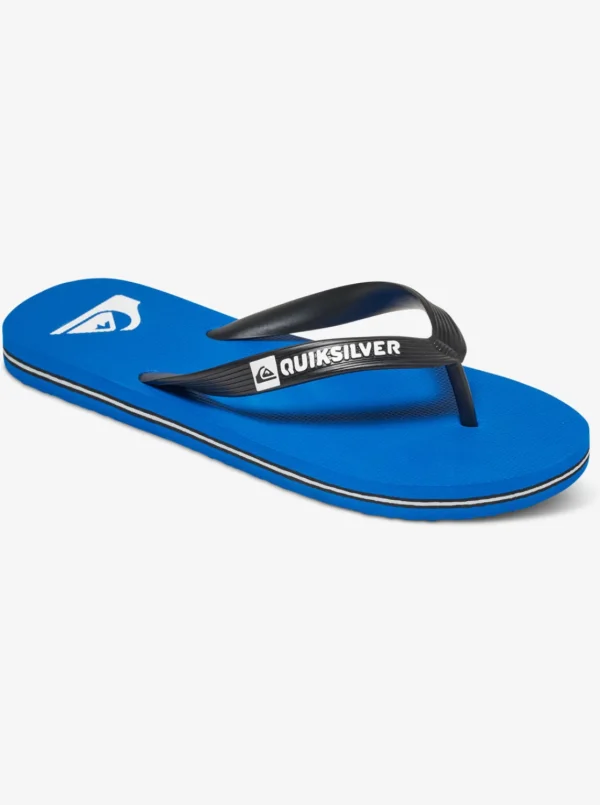 Quiksilver Sandals>Boys 8-16 Molokai Flip-Flops BLACK/BLUE/BLACK