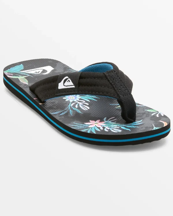 Quiksilver Sandals | Boys Gifts>Boys 8-16 Molokai Layback Sandals BLACK/GREEN/BLACK