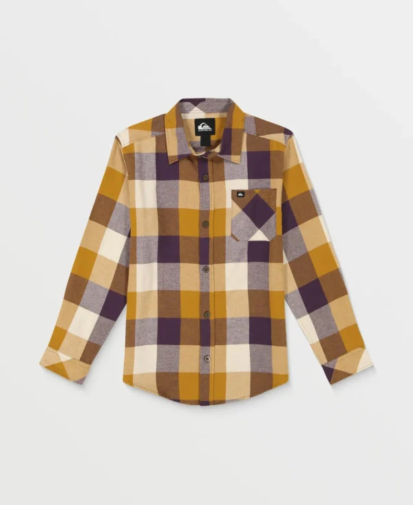 Quiksilver Shirts & Polos | Boys Gifts>Boys 2-7 Mother Fly Long Sleeve Flannel Shirt BoneBrown