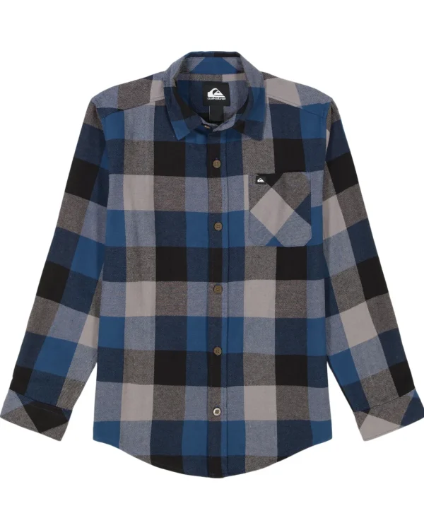 Quiksilver Shirts & Polos | Boys Gifts>Boys 8-16 Mother Fly Long Sleeve Flannel Shirt EstateBlue