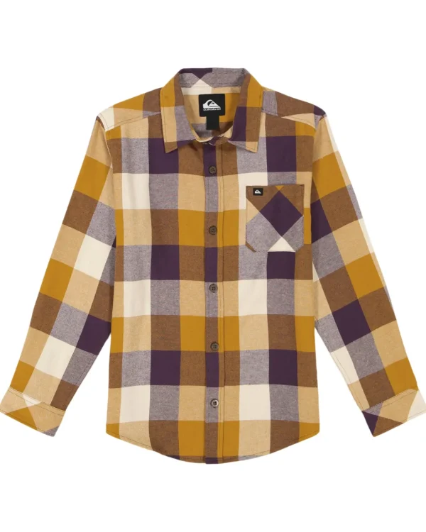 Quiksilver Shirts & Polos | Boys Gifts>Boys 8-16 Mother Fly Long Sleeve Flannel Shirt BoneBrown