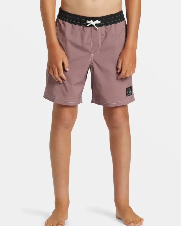 Quiksilver Boardshorts | Boardshorts>Boys 8-16 Original Straight Leg 15" Swim Trunks GRAPESHAKE
