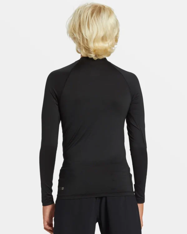 Quiksilver Rashguards>Boys 8-16 Petroglyph Long Sleeve Rashguard BLACK