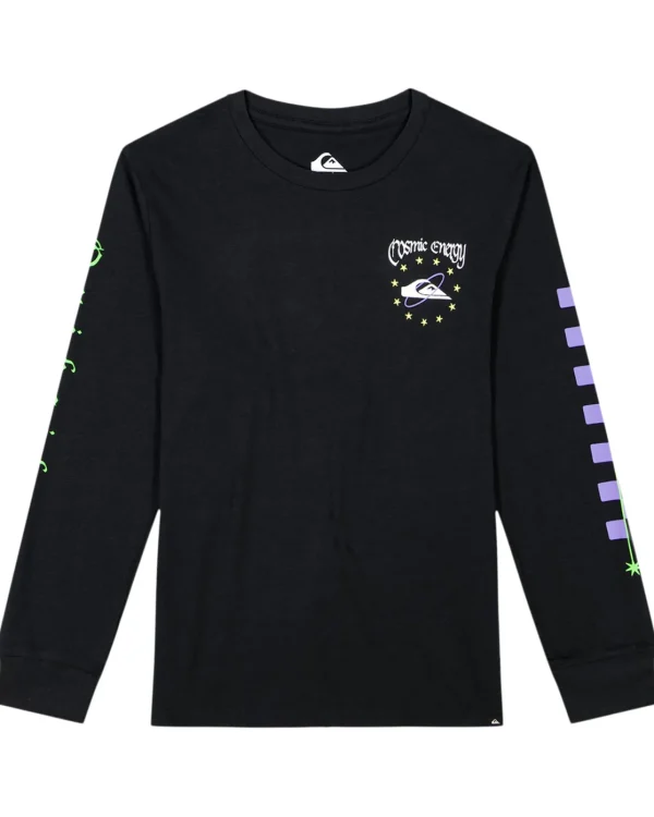 Quiksilver Tees>Boys 8-16 Qs Cosmic Long Sleeve T-Shirt Black