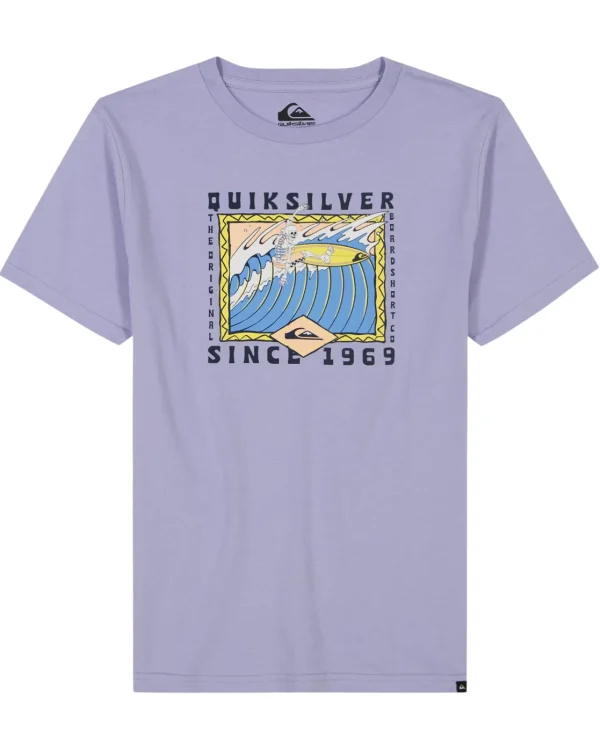 Quiksilver Tees>Boys 8-16 Retro Skull T-Shirt PaleIris
