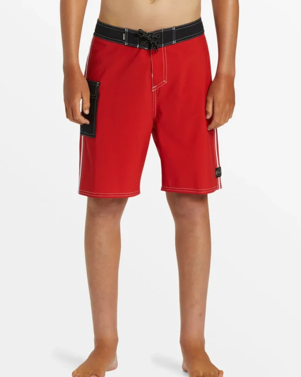 Quiksilver Boardshorts>Boys 8-16 Saturn Solid 17" Boardshorts - SALSA