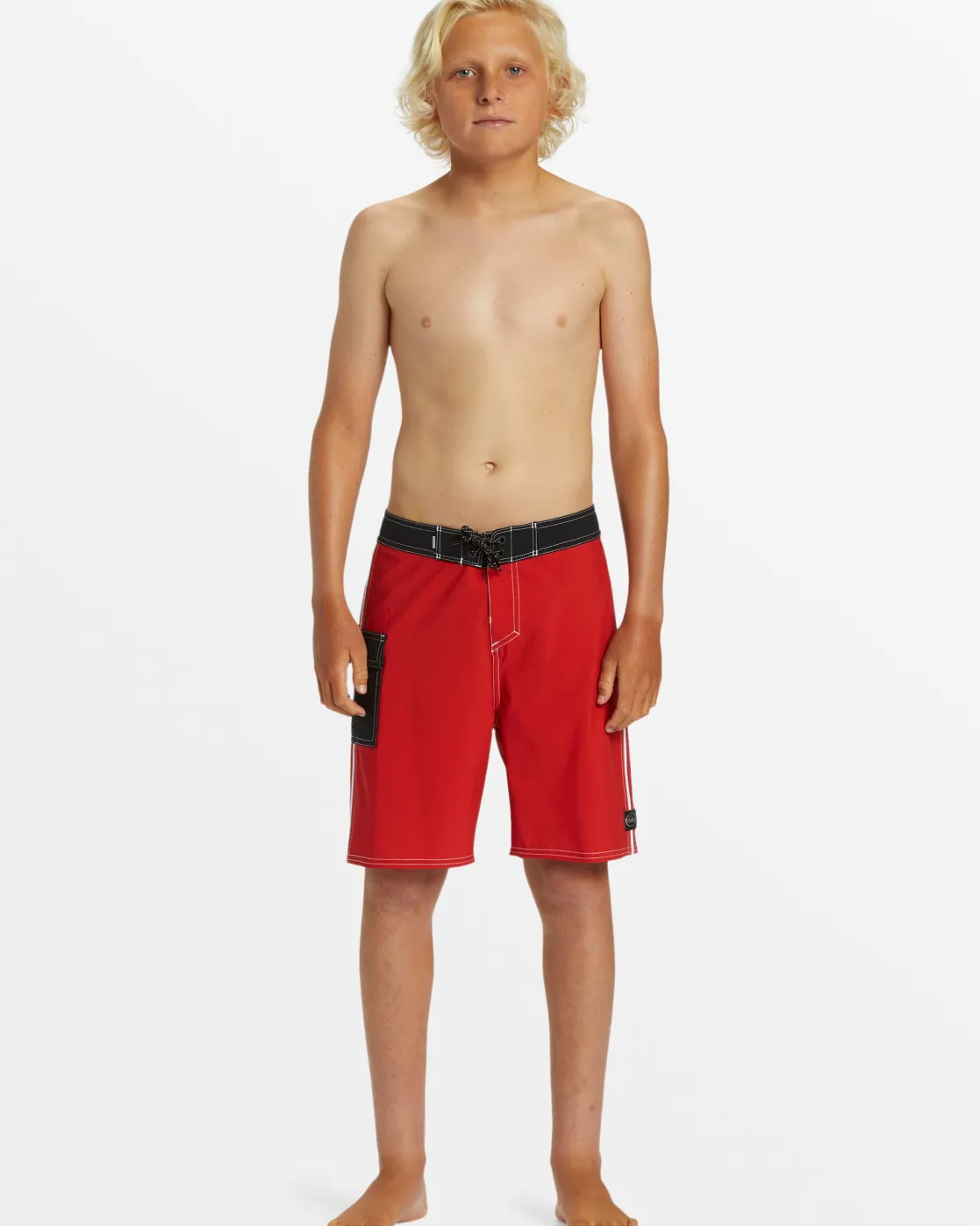 Quiksilver Boardshorts>Boys 8-16 Saturn Solid 17" Boardshorts - SALSA