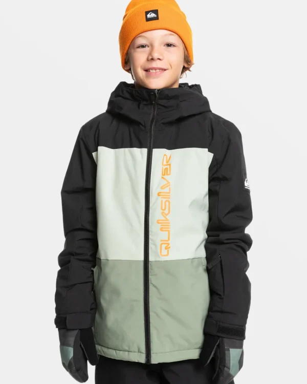 Quiksilver Snow Jackets>Boys 8-16 Side Hit Snow Jacket SEASPRAY