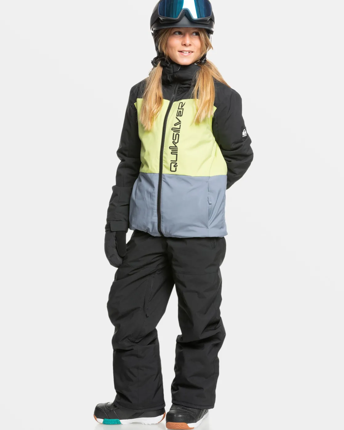 Quiksilver Snow Jackets>Boys 8-16 Side Hit Snow Jacket TRUEBLACK