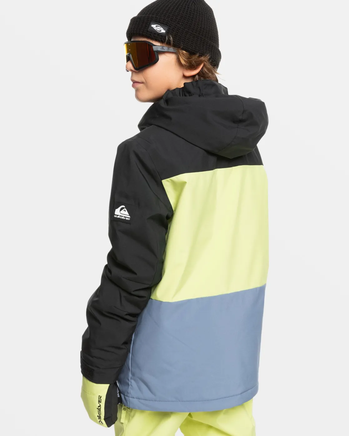 Quiksilver Snow Jackets>Boys 8-16 Side Hit Snow Jacket TRUEBLACK