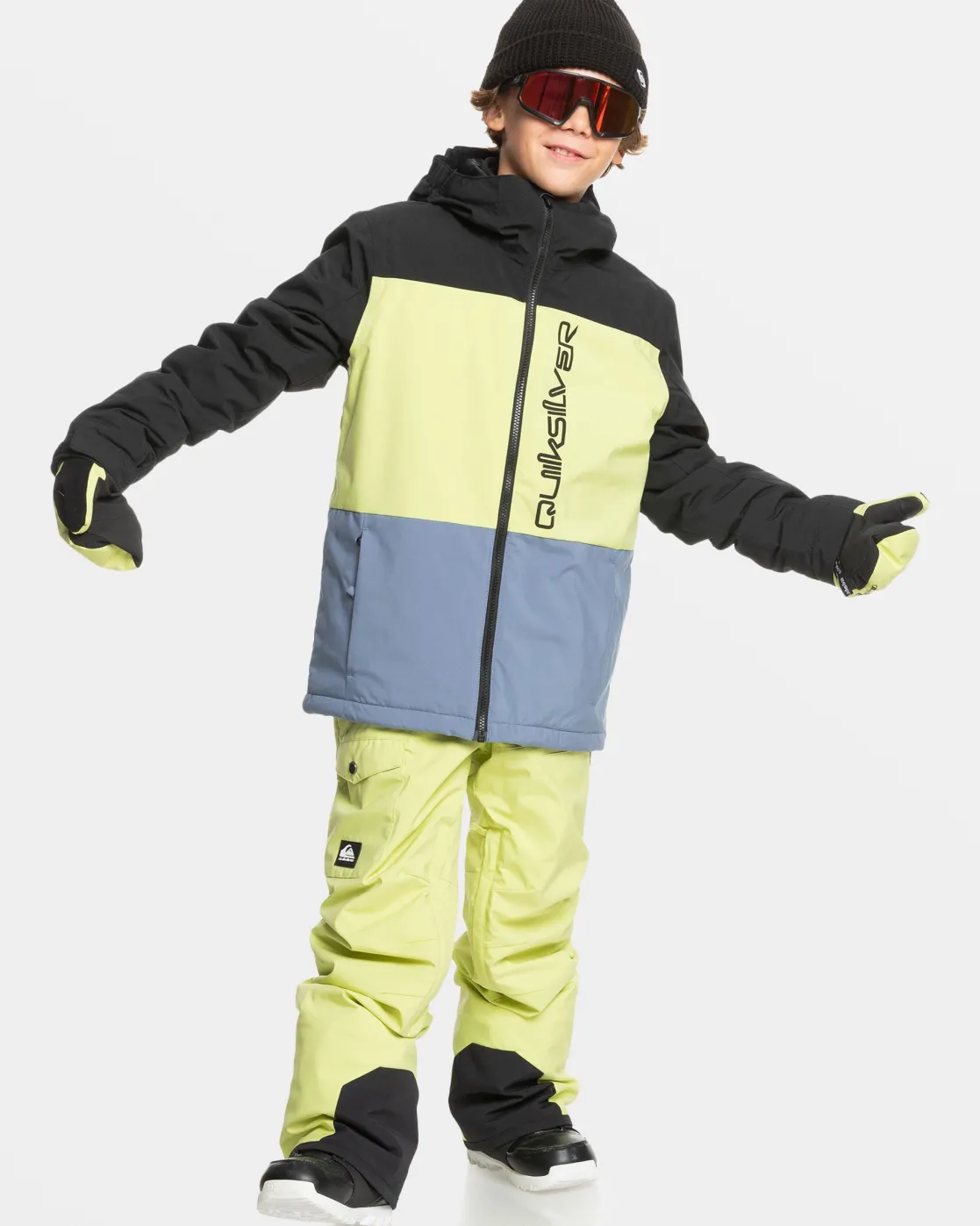 Quiksilver Snow Jackets>Boys 8-16 Side Hit Snow Jacket TRUEBLACK