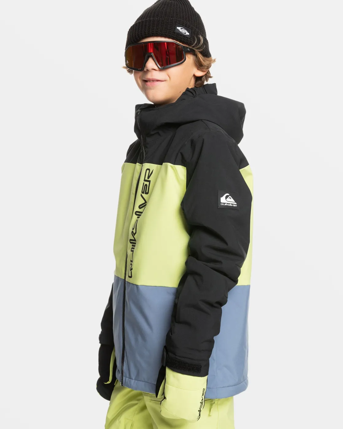 Quiksilver Snow Jackets>Boys 8-16 Side Hit Snow Jacket TRUEBLACK
