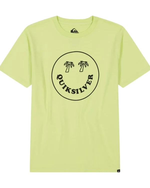 Quiksilver Tees>Boys 8-16 Smiley Palms T-Shirt ShadowLime