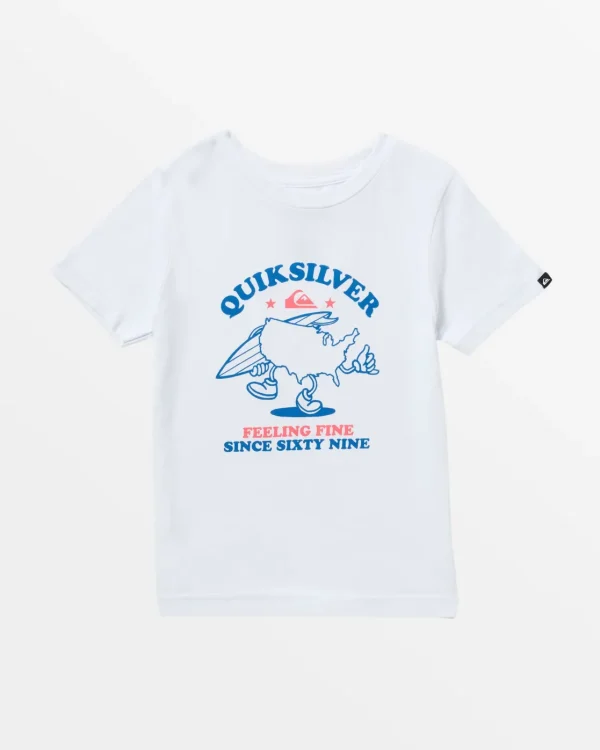 Quiksilver Tees>Boys 2-7 Surfing USA T-Shirt WHITE