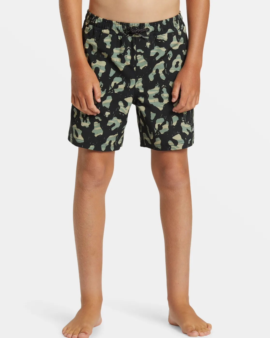 Quiksilver Boardshorts>Boys 8-16 Surfsilk Mix 14" Swim Trunks BLACK