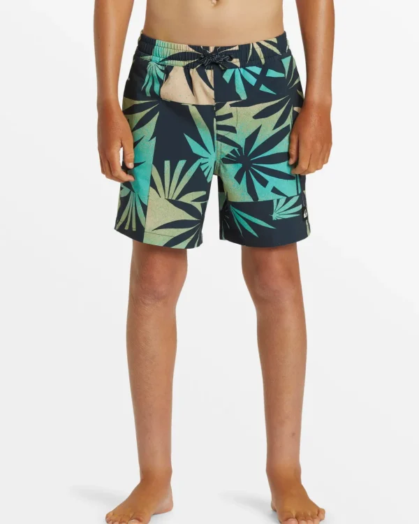 Quiksilver Boardshorts>Boys 8-16 Surfsilk Mix 14" Swim Trunks - DARKNAVY