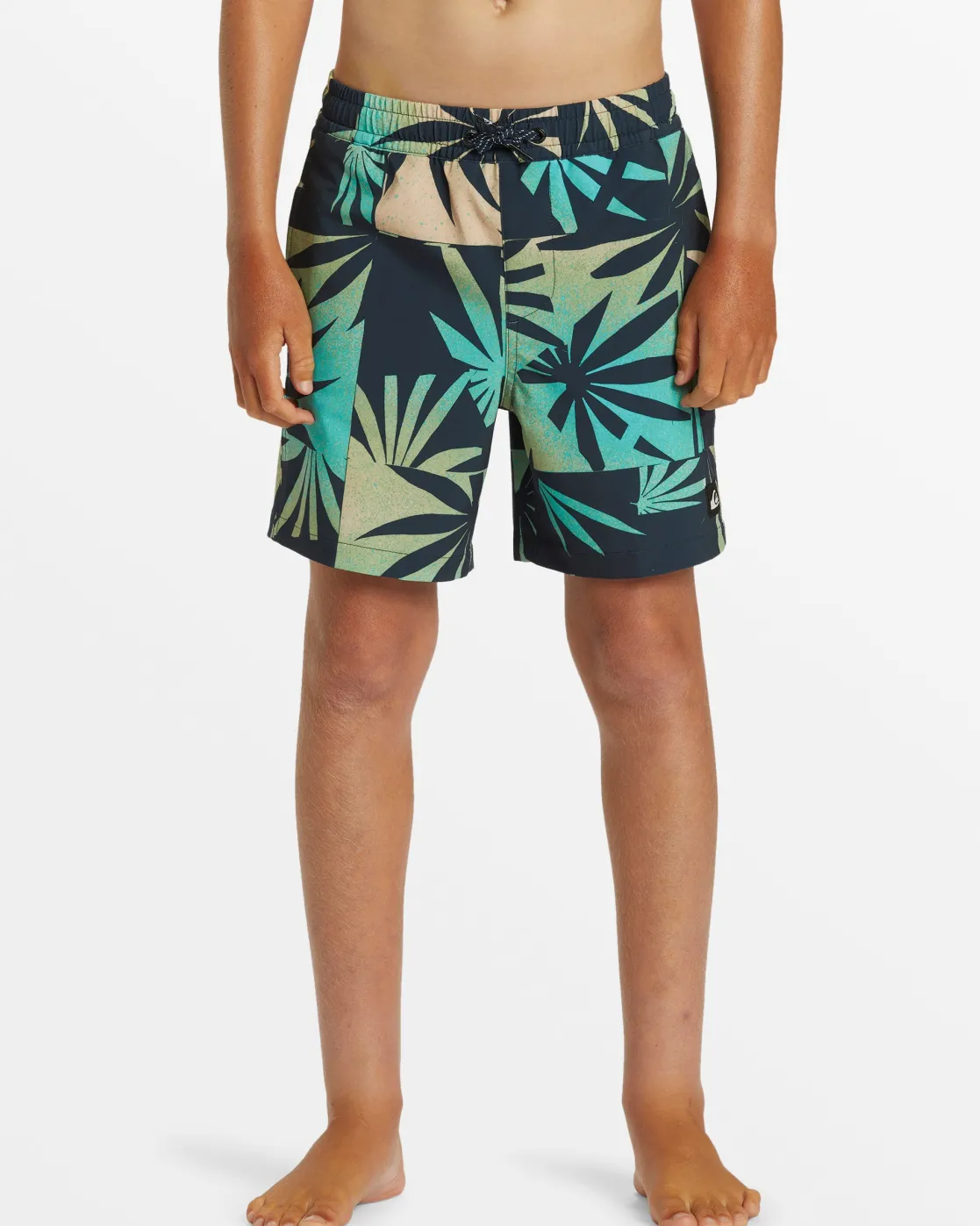 Quiksilver Boardshorts>Boys 8-16 Surfsilk Mix 14" Swim Trunks - DARKNAVY
