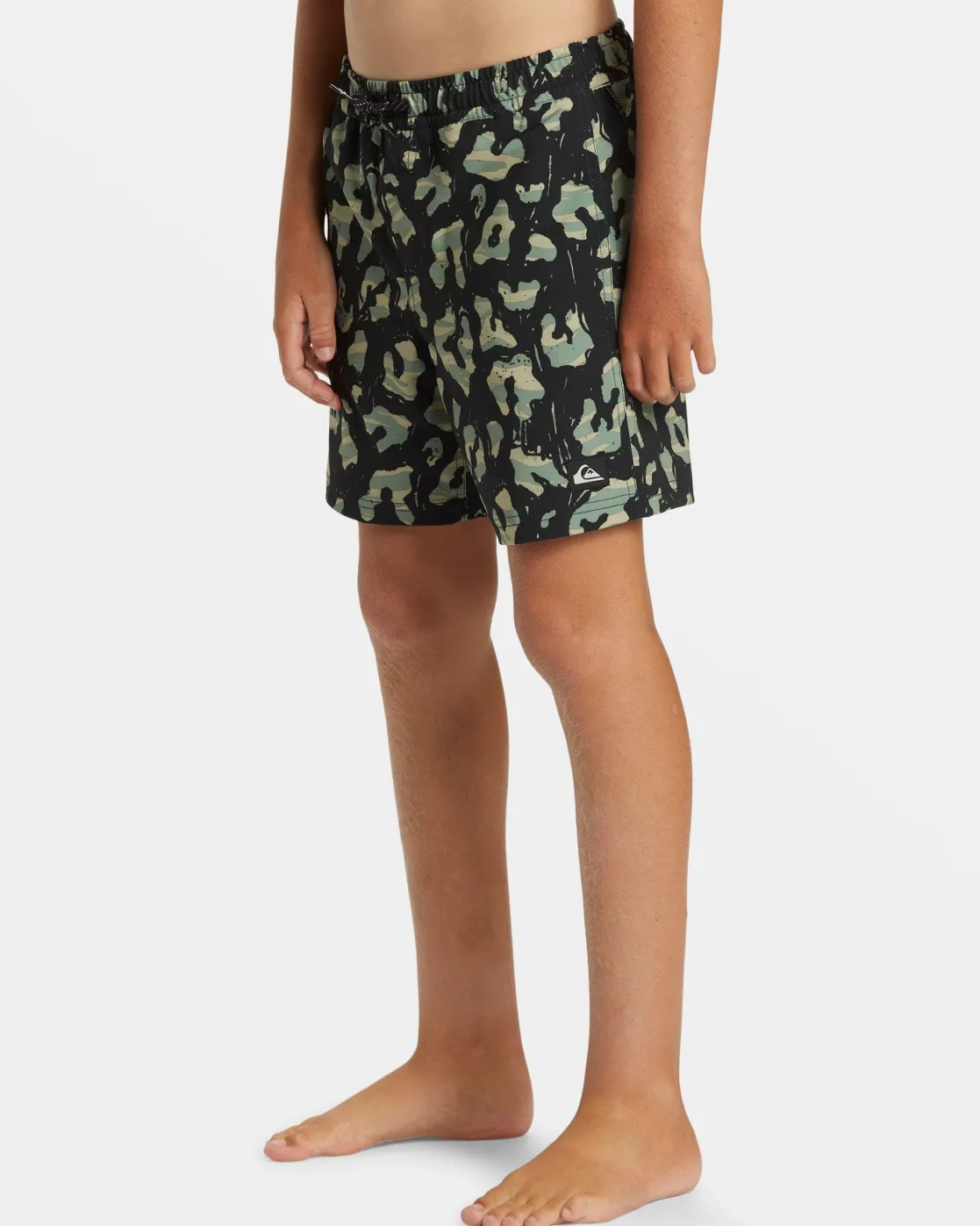 Quiksilver Boardshorts>Boys 8-16 Surfsilk Mix 14" Swim Trunks BLACK