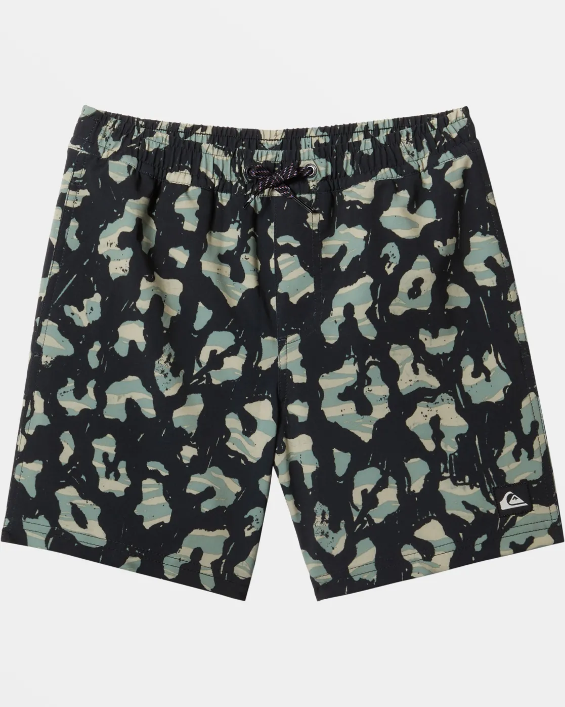 Quiksilver Boardshorts>Boys 8-16 Surfsilk Mix 14" Swim Trunks BLACK