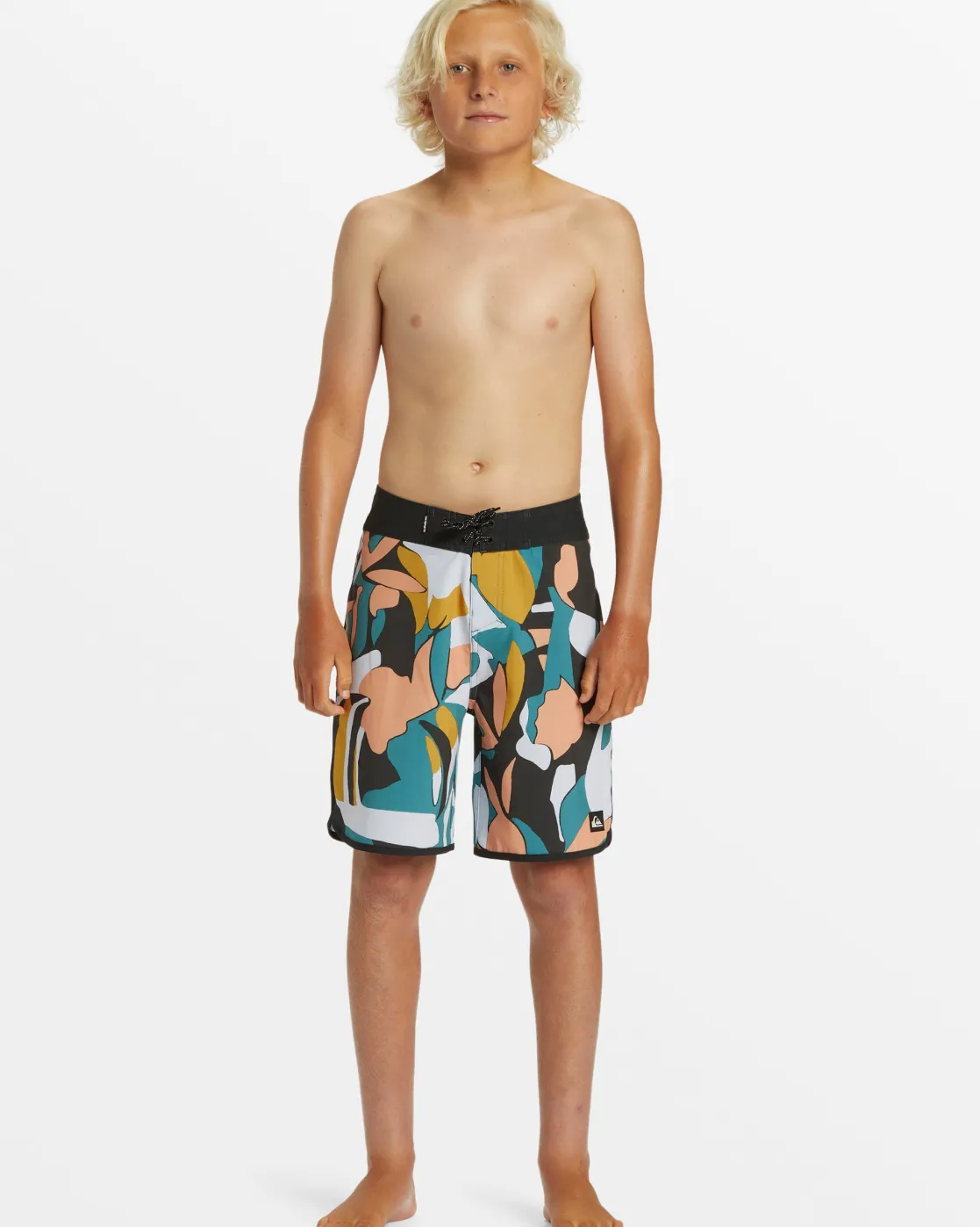 Quiksilver Boardshorts>Boys 8-16 Surfsilk Scallop 17" Boardshorts - BLACK