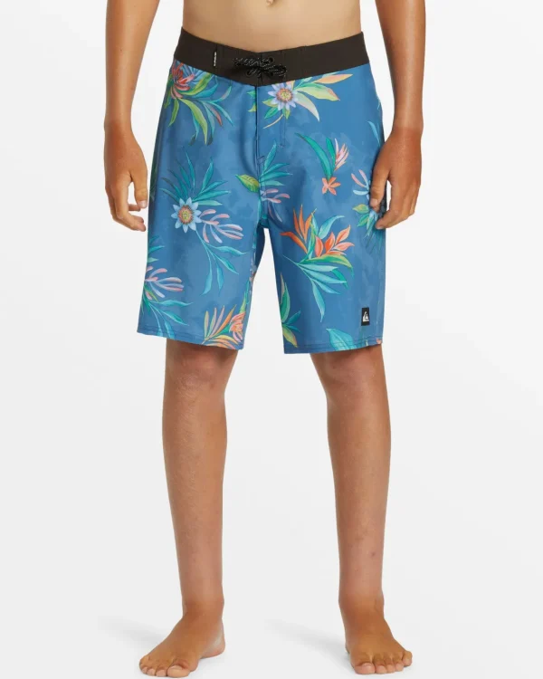 Quiksilver Boardshorts>Boys 8-16 Surfsilk Straight Leg 17" Boardshorts - STARSAPPHIRE