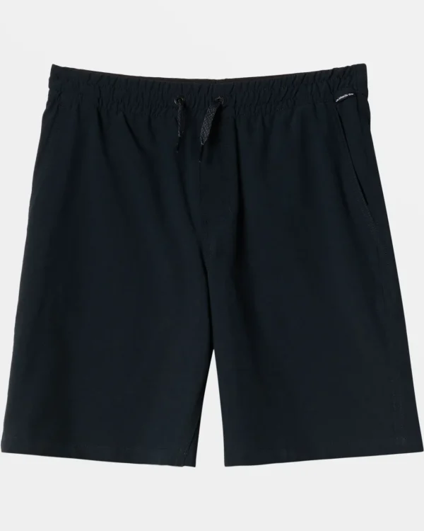 Quiksilver Shorts & Amphibians>Boys 8-16 Taxer Amphibian 17" Hybrid Shorts - BLACK