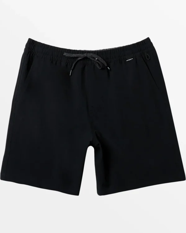 Quiksilver Shorts & Amphibians>Boys 2-7 Taxer Amphibian 13" Hybrid Shorts BLACK