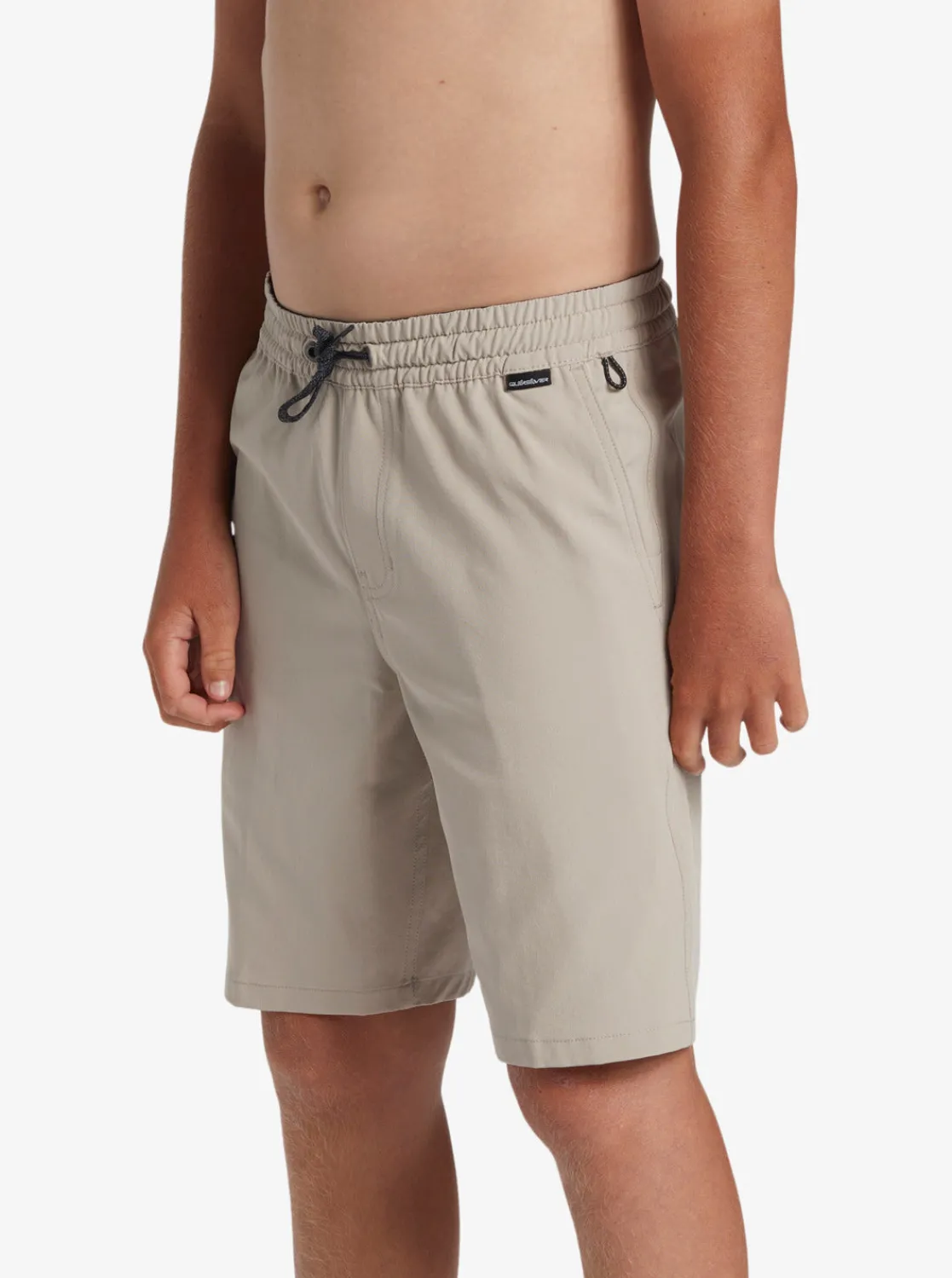 Quiksilver Shorts & Amphibians | Boys Gifts>Boys 8-16 Taxer Amphibian 17" Hybrid Shorts PLAZATAUPE