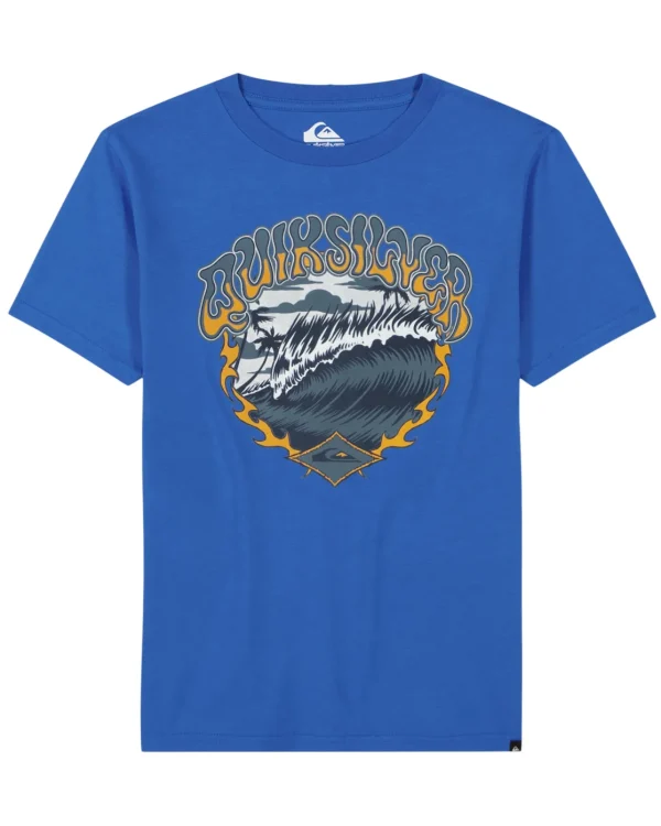 Quiksilver Tees>Boys 8-16 Wavy Shred T-Shirt NebulasBlue