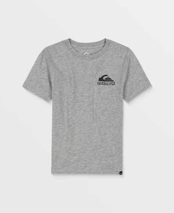 Quiksilver Shirts & Polos>Boys Shark Mouth Short Sleeve Shirt GreyHeather