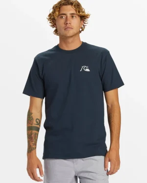 Quiksilver Tees>Bubble Logo DNA T-Shirt - DARKNAVY