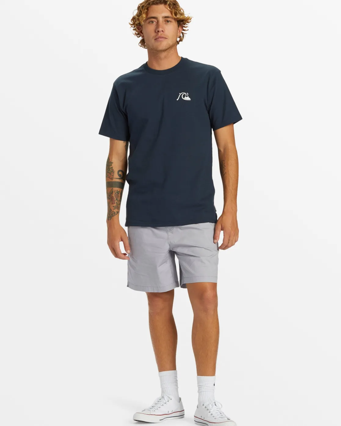 Quiksilver Tees>Bubble Logo DNA T-Shirt - DARKNAVY