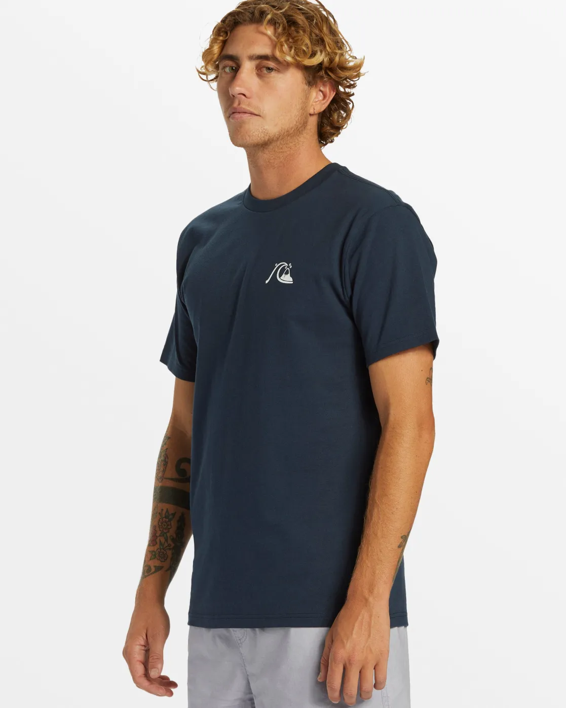 Quiksilver Tees>Bubble Logo DNA T-Shirt - DARKNAVY