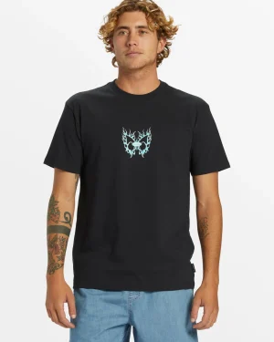 Quiksilver Tees>Butterflier Moe T-Shirt - BLACK
