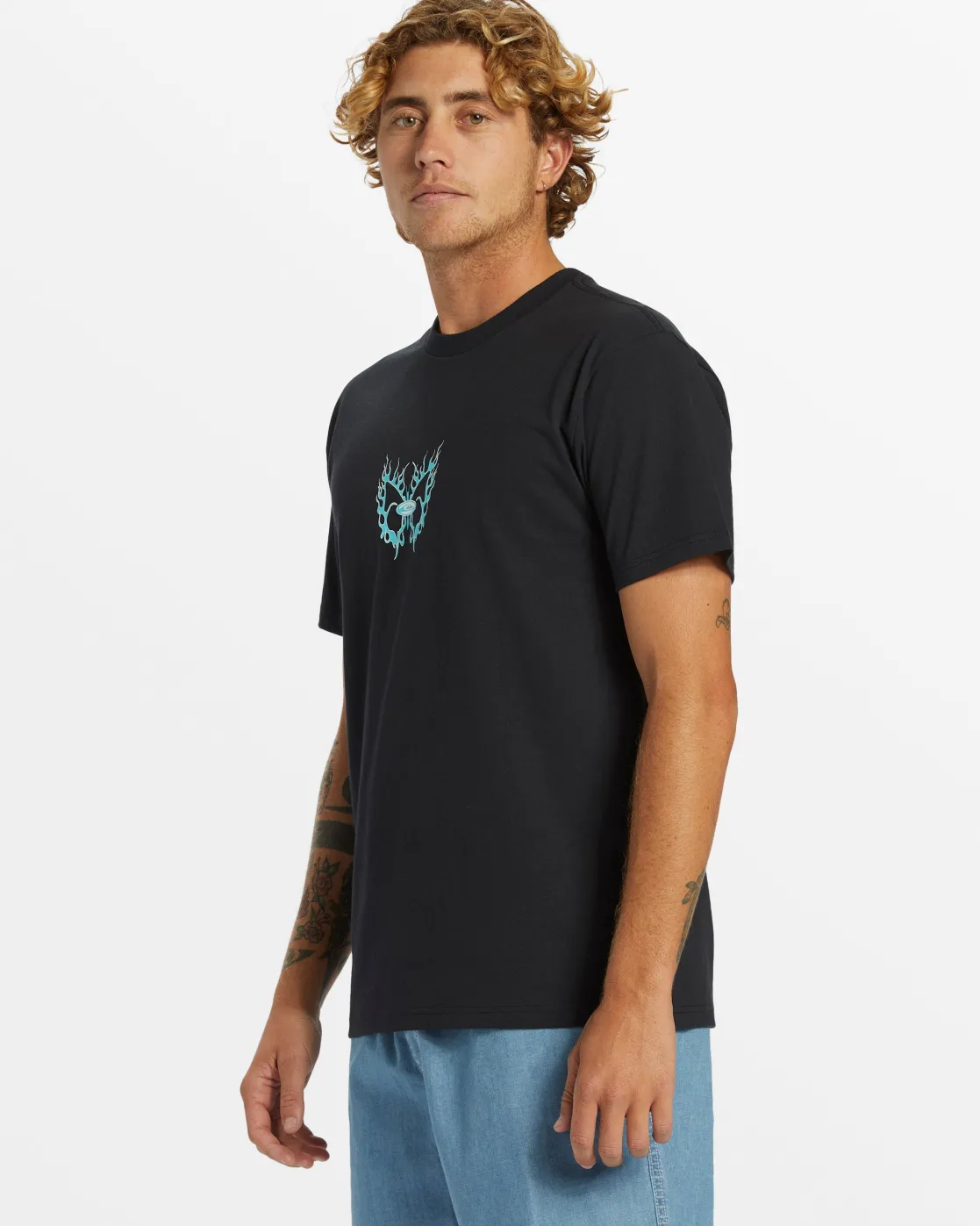 Quiksilver Tees>Butterflier Moe T-Shirt - BLACK