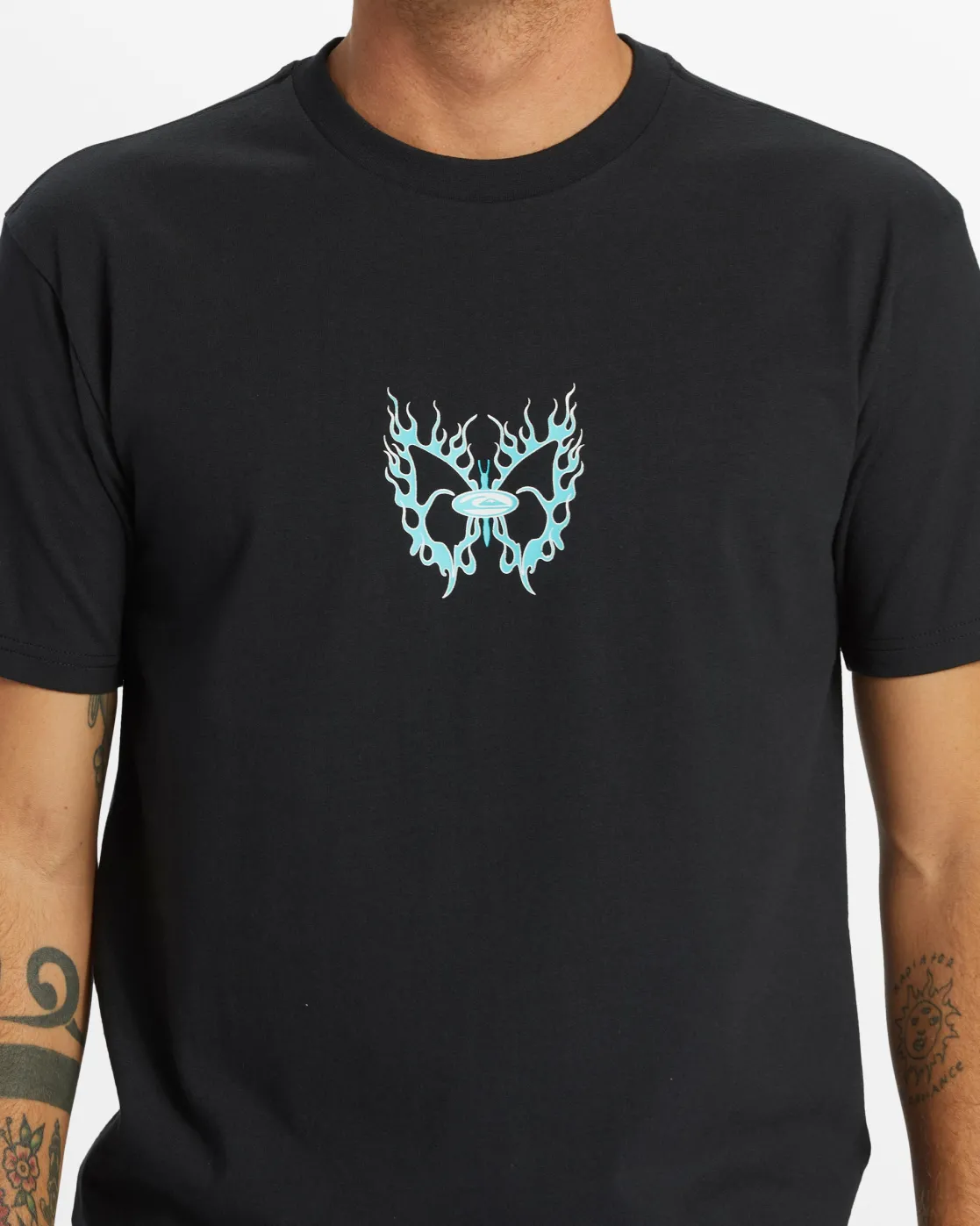 Quiksilver Tees>Butterflier Moe T-Shirt - BLACK