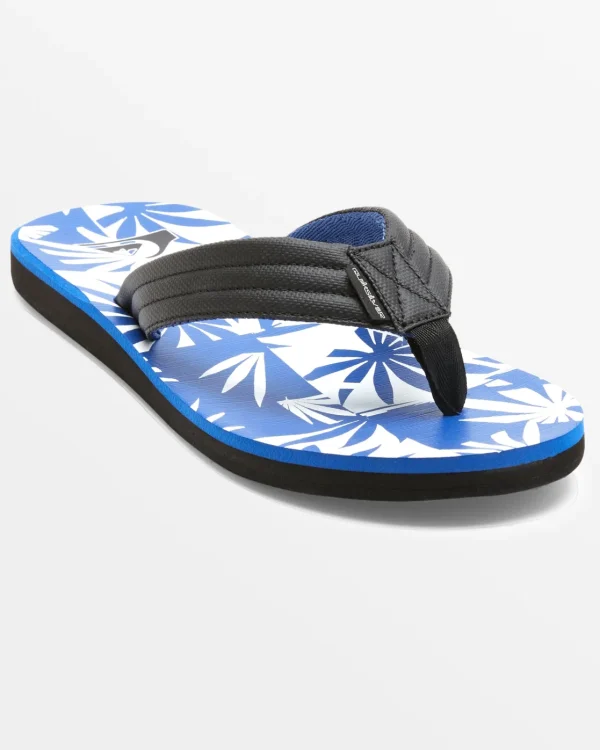 Quiksilver Sandals>Carver Print Sandals BLACK/BLUE/WHITE
