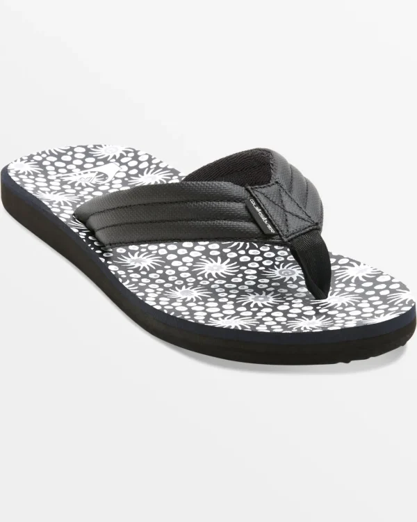Quiksilver Sandals>Carver Print Sandals BLACK/WHITE/GREY