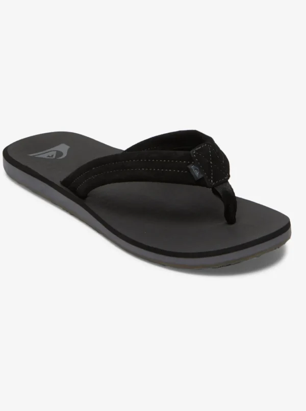 Quiksilver Sandals>Carver Suede Core Sandals BLACK1