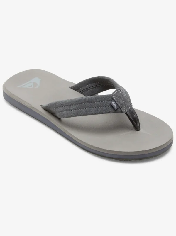 Quiksilver Sandals>Carver Suede Core Sandals GREY1