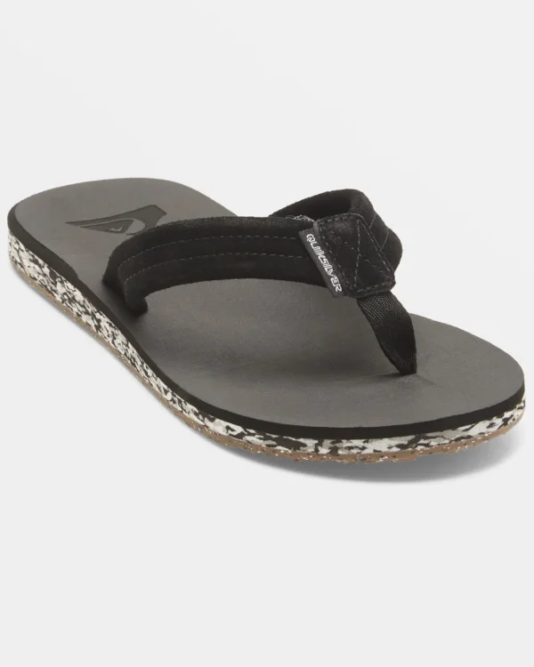 Quiksilver Sandals>Carver Suede Recycled Sandals BLACK1