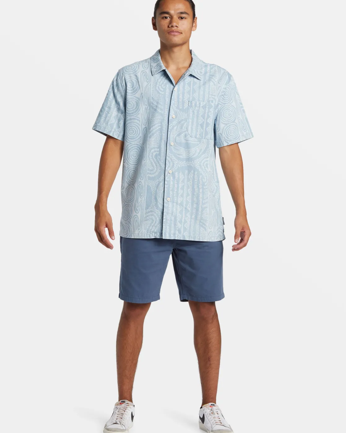 Quiksilver Shirts & Polos>Casual Short Sleeve Shirt 2001STONEWASH
