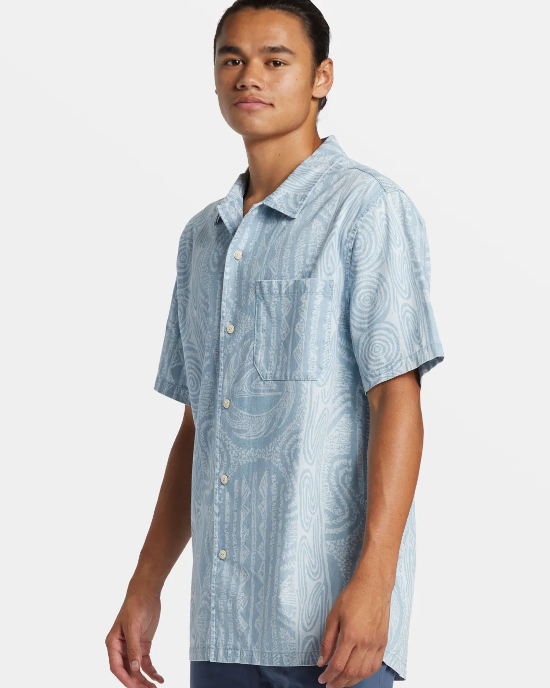 Quiksilver Shirts & Polos>Casual Short Sleeve Shirt 2001STONEWASH