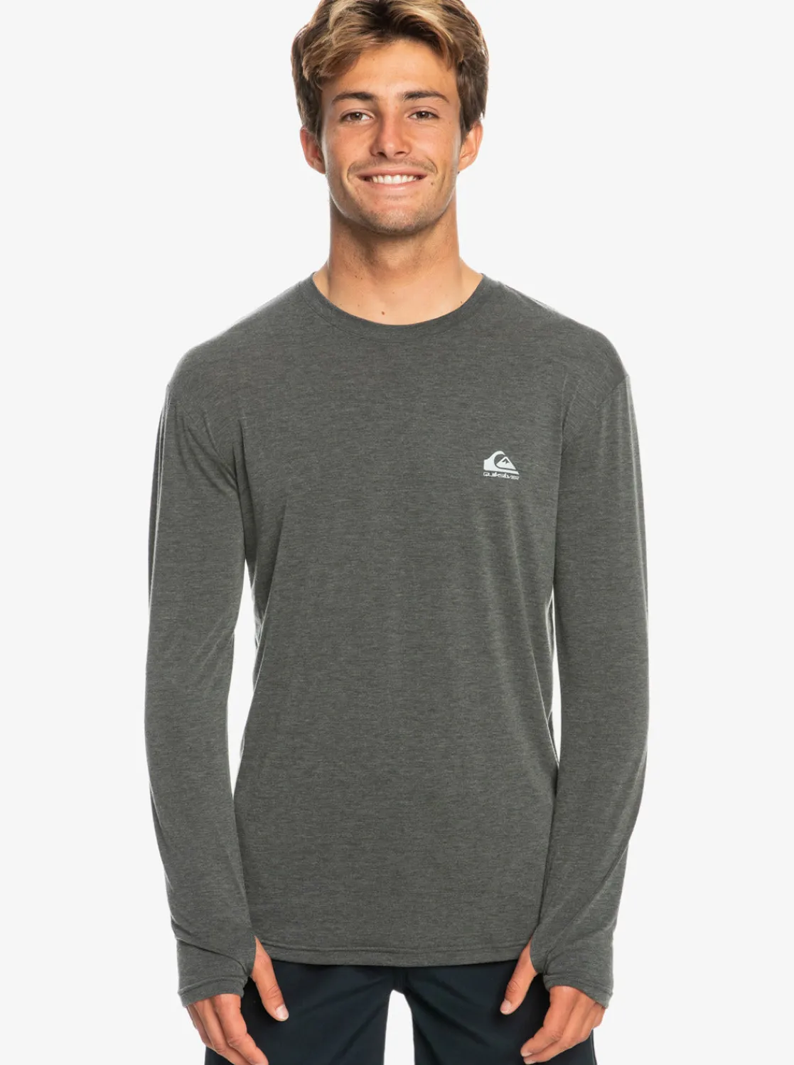 Quiksilver Accessories | Snow Midlayers>Coastal Run Long Sleeve T-Shirt BLACKHEATHER