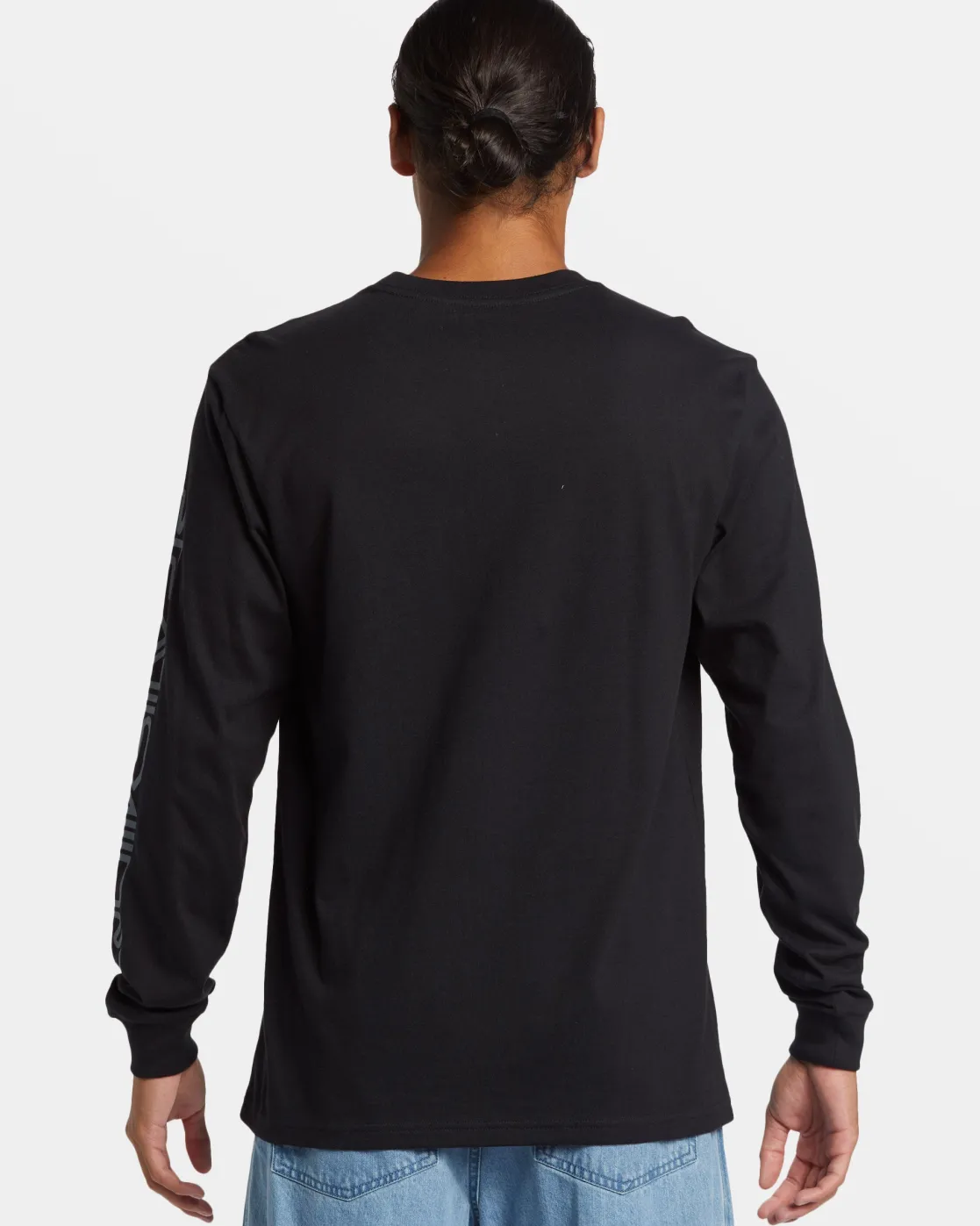 Quiksilver Tees>Comp Logo Long Sleeve T-Shirt BLACK
