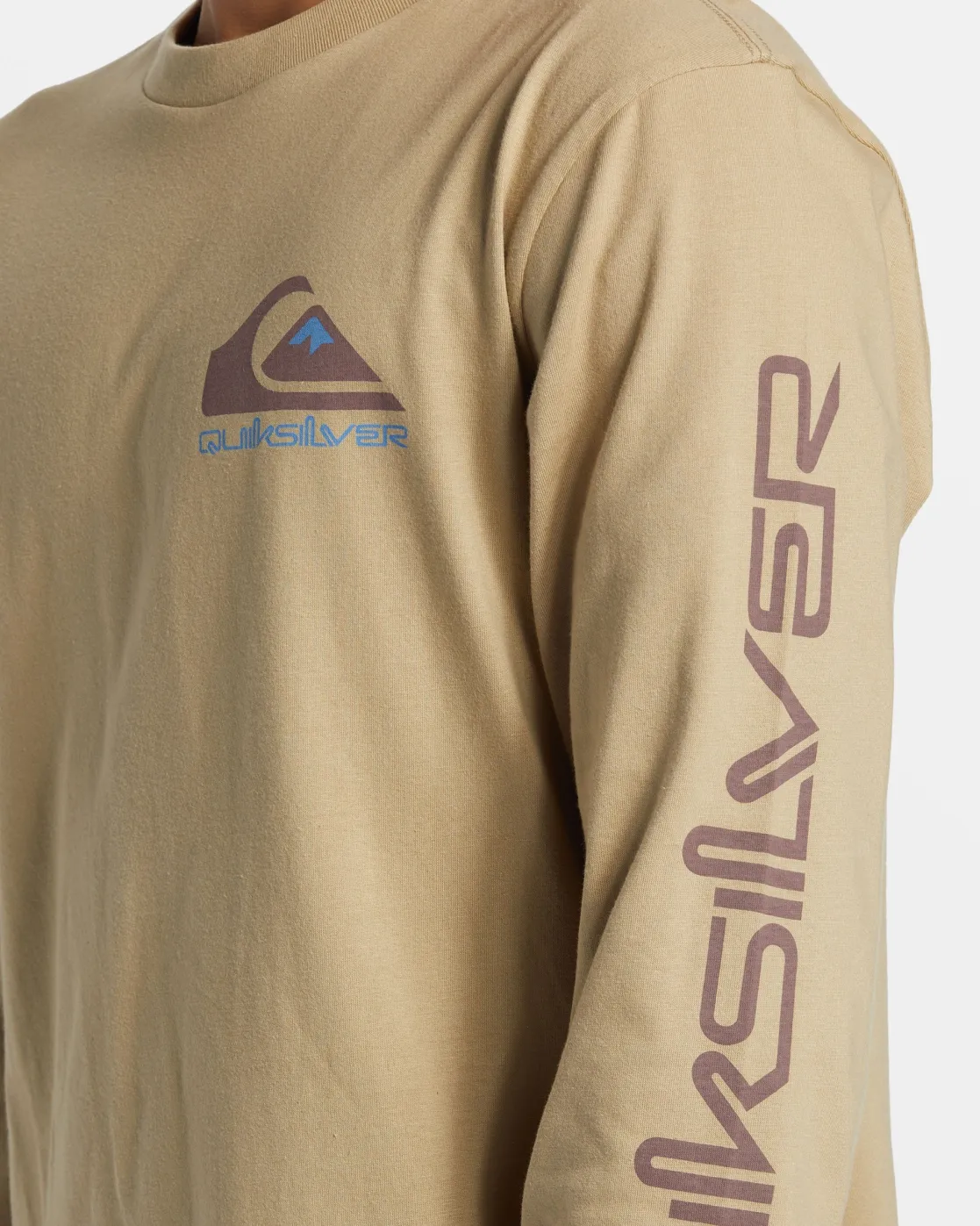 Quiksilver Tees>Comp Logo Long Sleeve T-Shirt TWILL