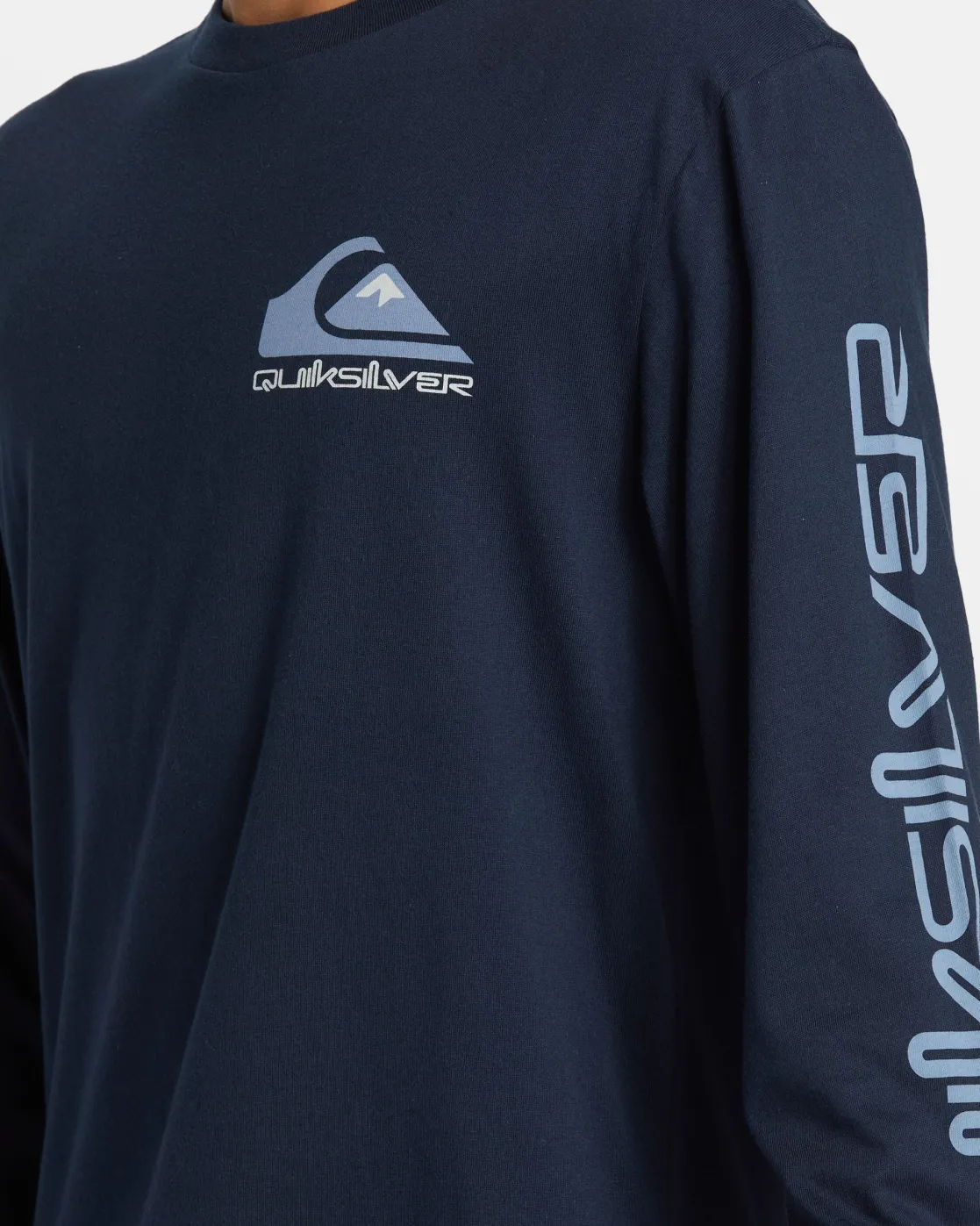 Quiksilver Tees>Comp Logo Long Sleeve T-Shirt DARKNAVY