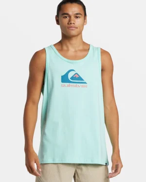 Quiksilver Tees>Comp Logo Tank BEACHGLASS