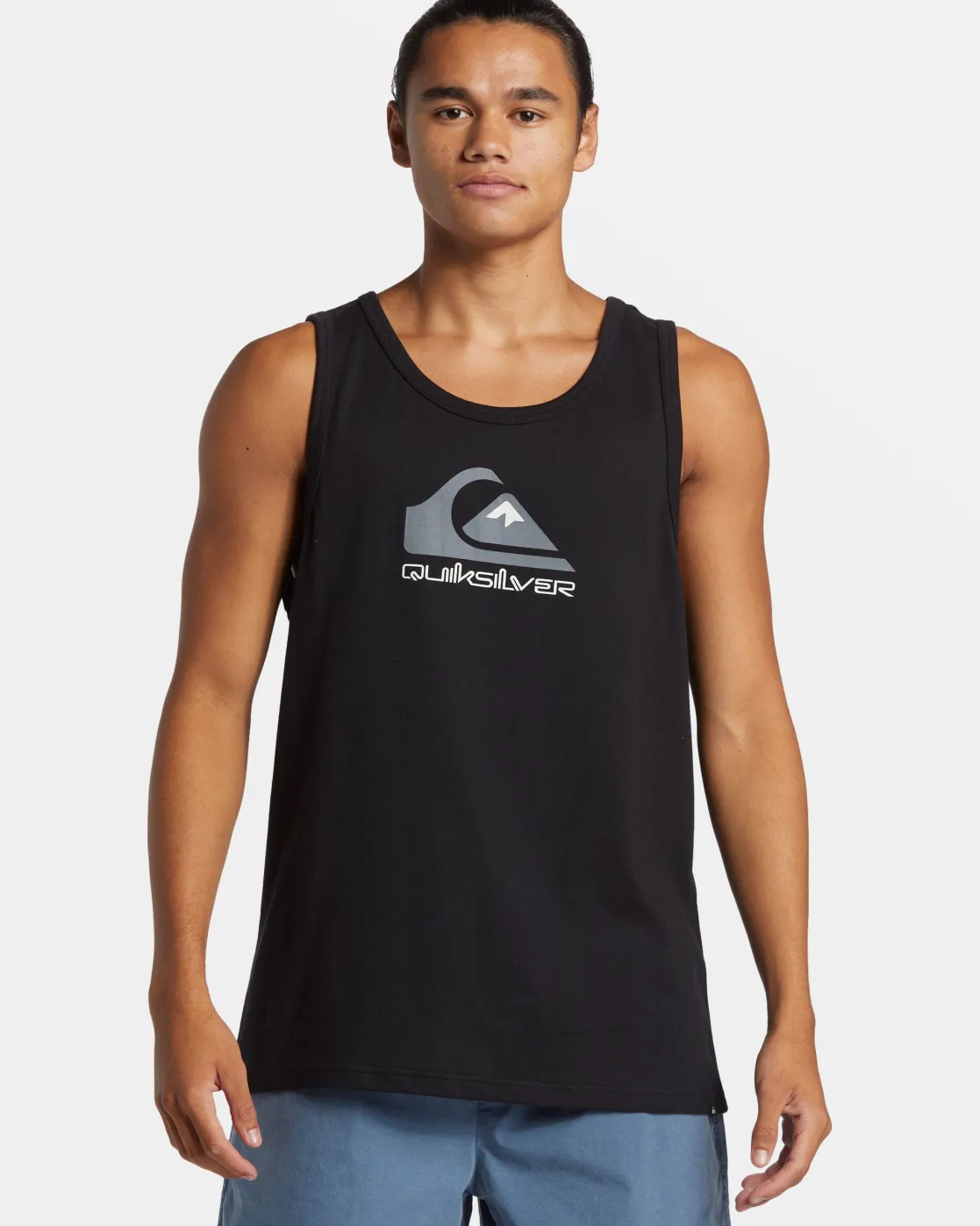 Quiksilver Tees>Comp Logo Tank BLACK